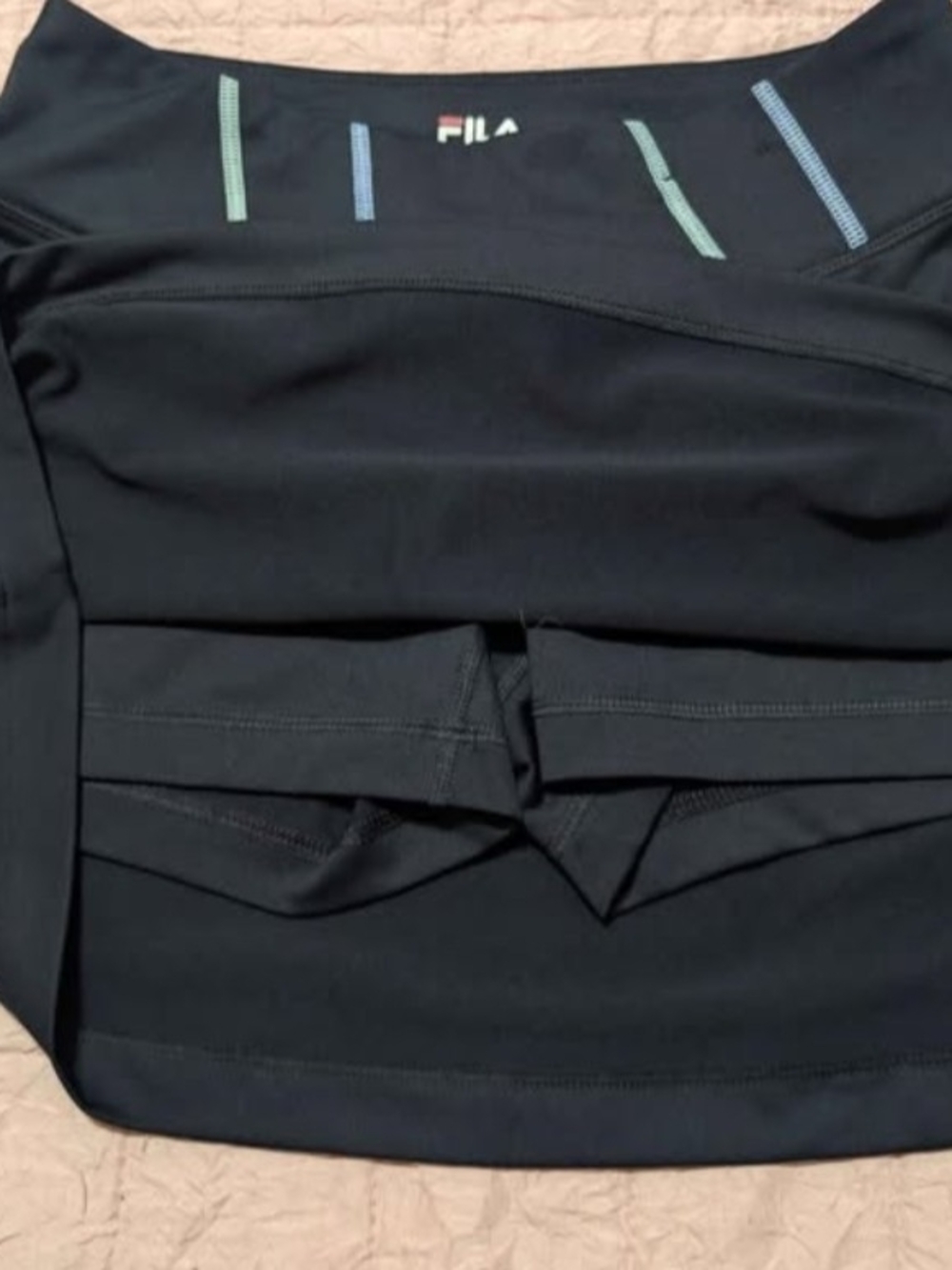 FILA Black Athletic Skort with Subtle Accent Stitching